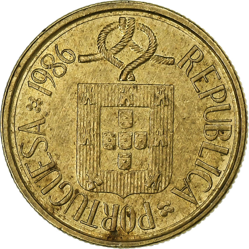 Portugal, Escudo, 1986, Nickel-brass, ZF, KM:631