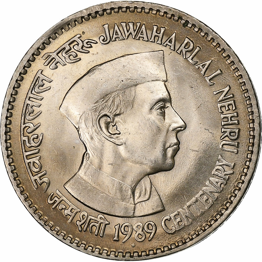 INDIA-REPÚBLICA, Rupee, 1989, Bombay, Cobre - níquel, EBC, KM:83.1