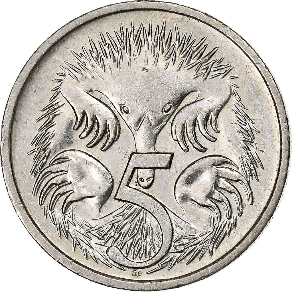 Australia, 5 Cents, 1989, Copper-nickel, AU(55-58)