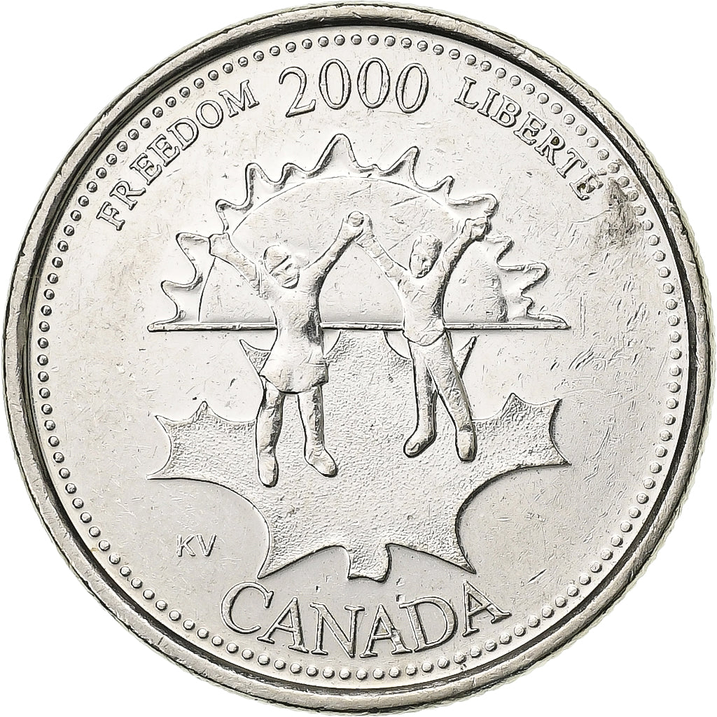 Canada, Elizabeth II, 25 Cents, 2000, Royal Canadian Mint, Srebro, MS(64)