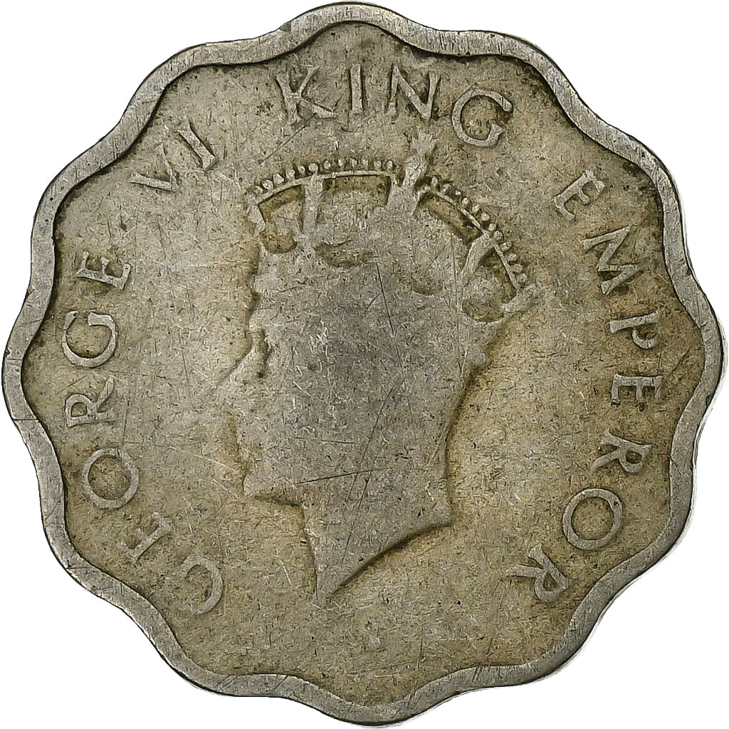INDIA-BRITISH, George VI, Anna, 1939, Kupfer-Nickel, SGE+, KM:536