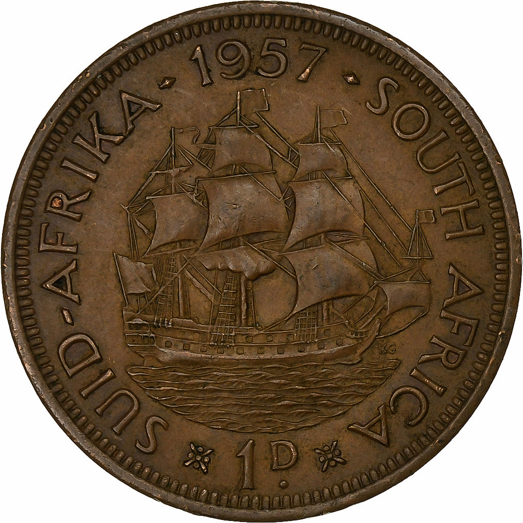 Afrique du Sud, Penny, 1957, Cuivre, TTB