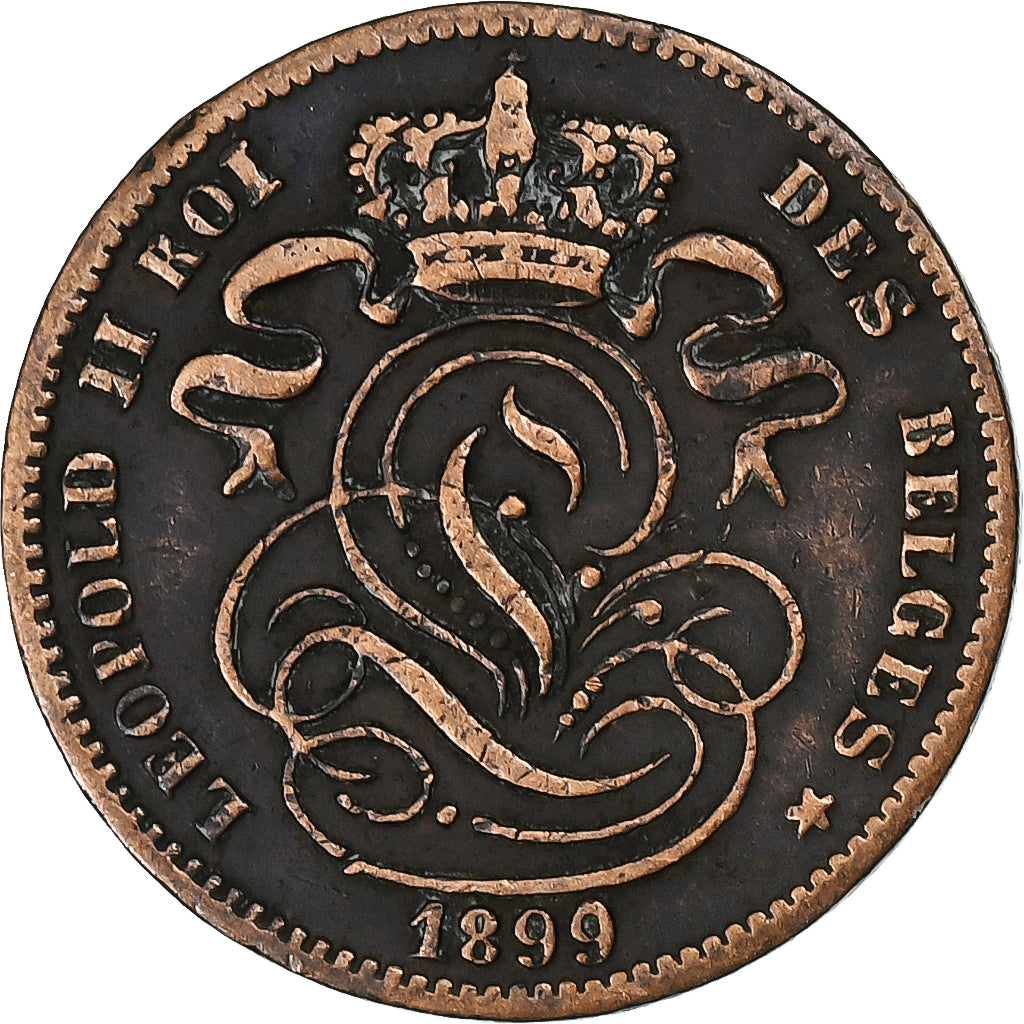 Belgium, Leopold II, Centime, 1899, Copper, VF(30-35), KM:33.1