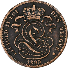 Belgium, Leopold II, Centime, 1899, Copper, VF(30-35), KM:33.1