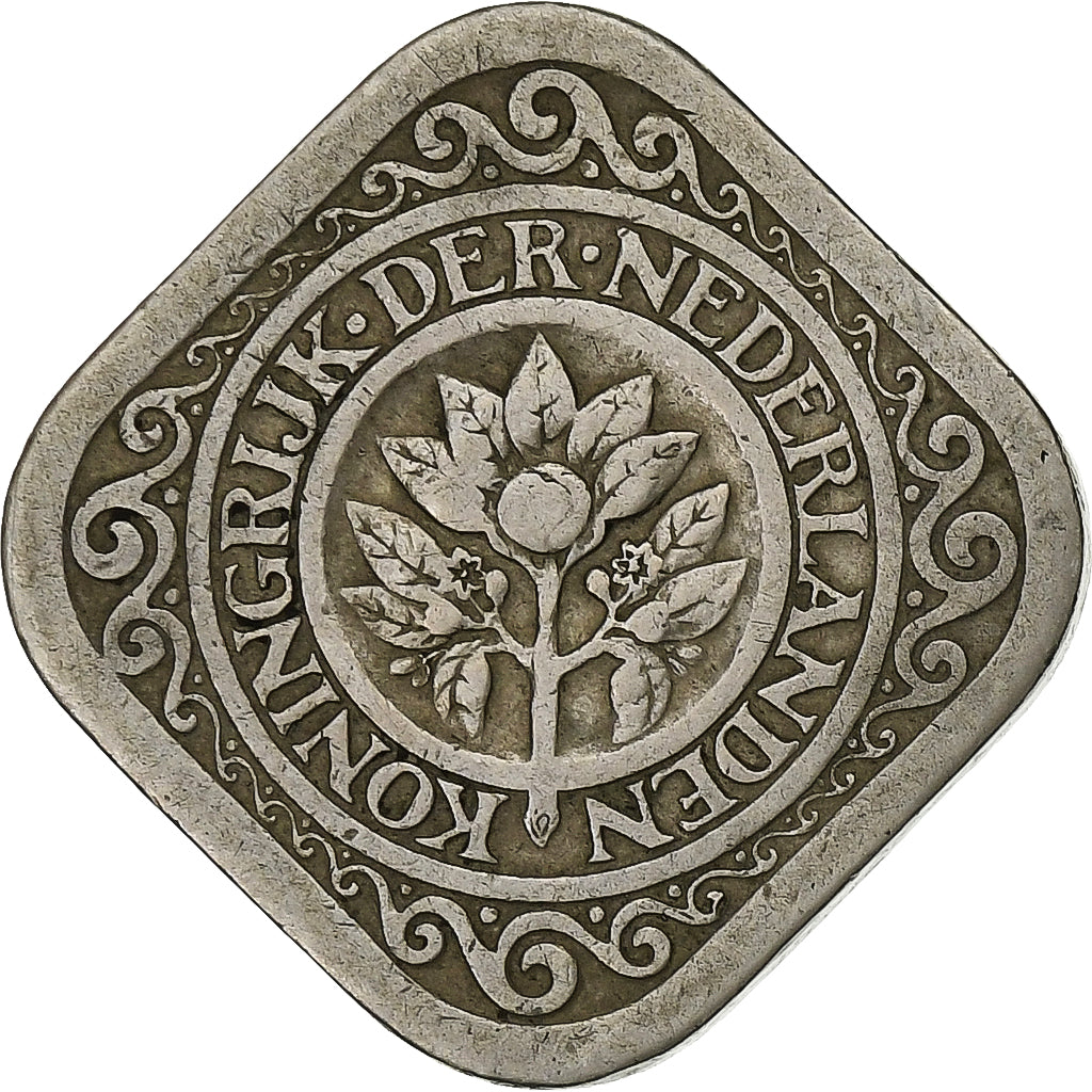 Netherlands, Wilhelmina I, 5 Cents, 1913, Copper-nickel, EF(40-45), KM:153