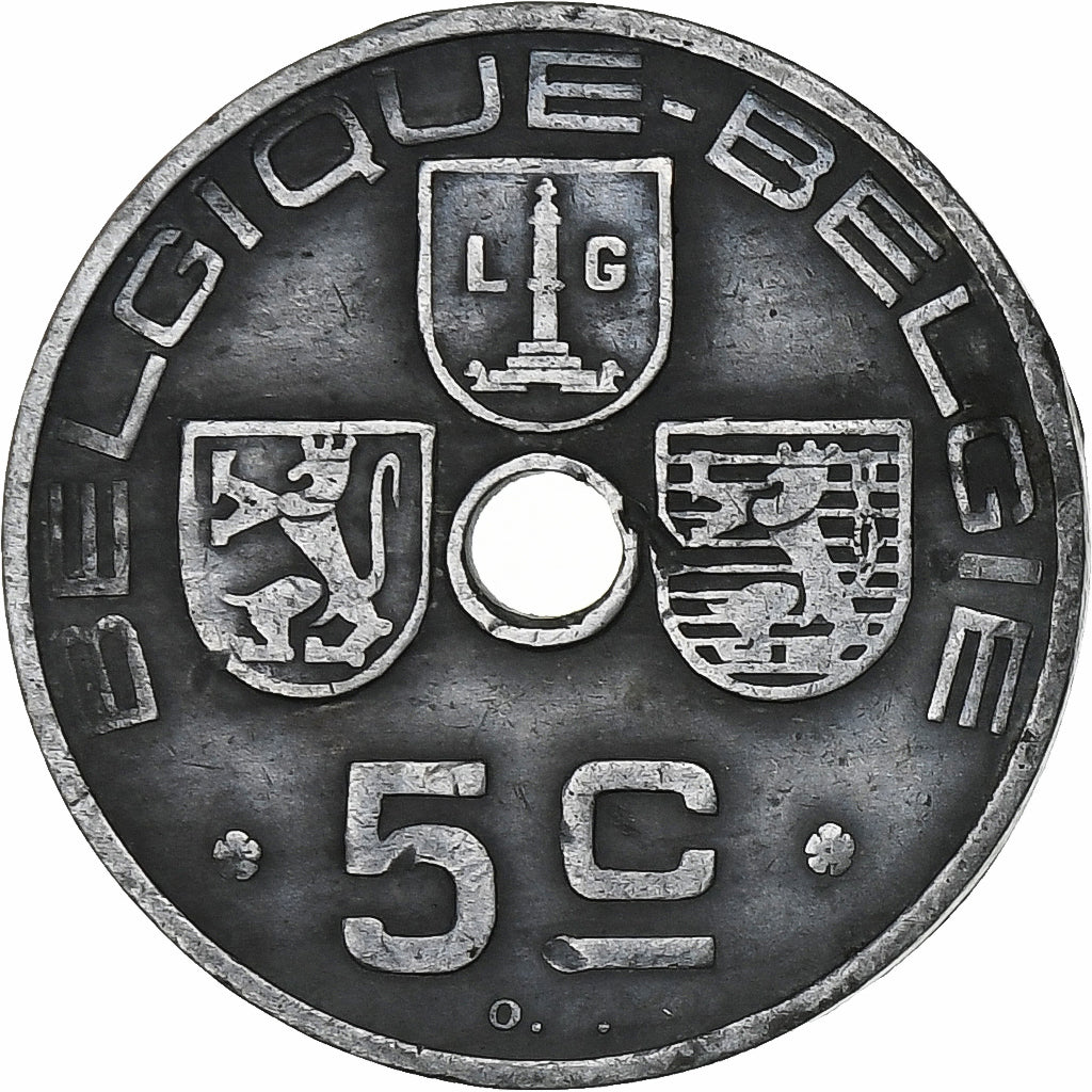 België, 5 Centimes, 1941, Zinc, ZF, KM:123