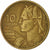 Iugoslavia, 10 Dinara, 1955, Alluminio-bronzo, BB, KM:33