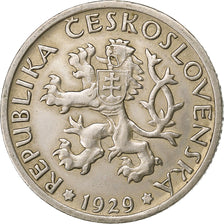 Czechoslovakia, Koruna, 1929, Copper-nickel, EF(40-45), KM:4