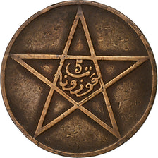 Morocco, 5 Mazunas, 1921 (AH 1340), ESSAI, Bronze, EF(40-45), KM:E12
