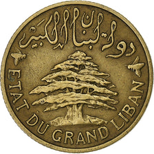 Liban , 5 Piastres, 1936, Bronze-Aluminium, TTB+, KM:5.2