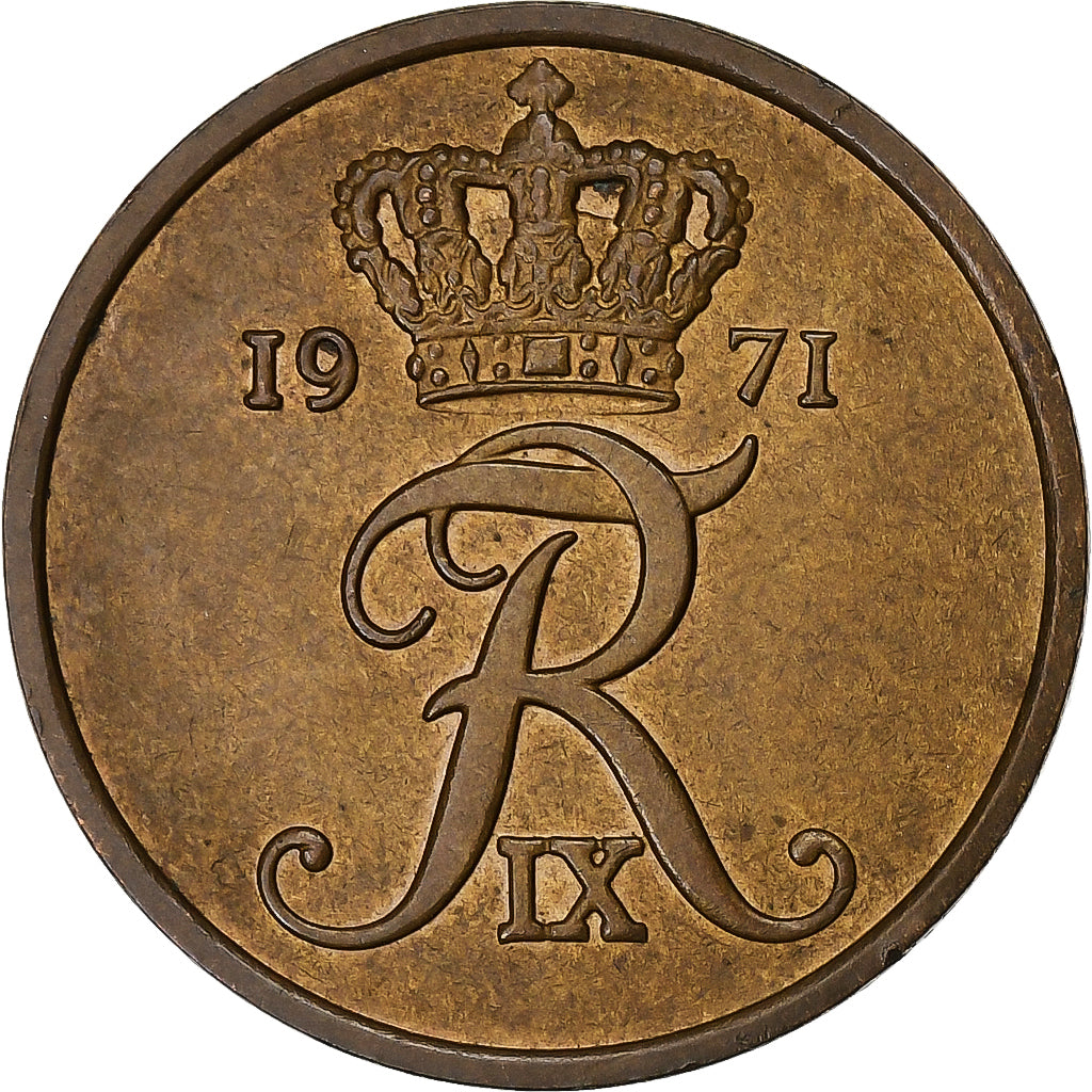 Danimarca, 5 Öre, 1971, Rame-nichel, MB+
