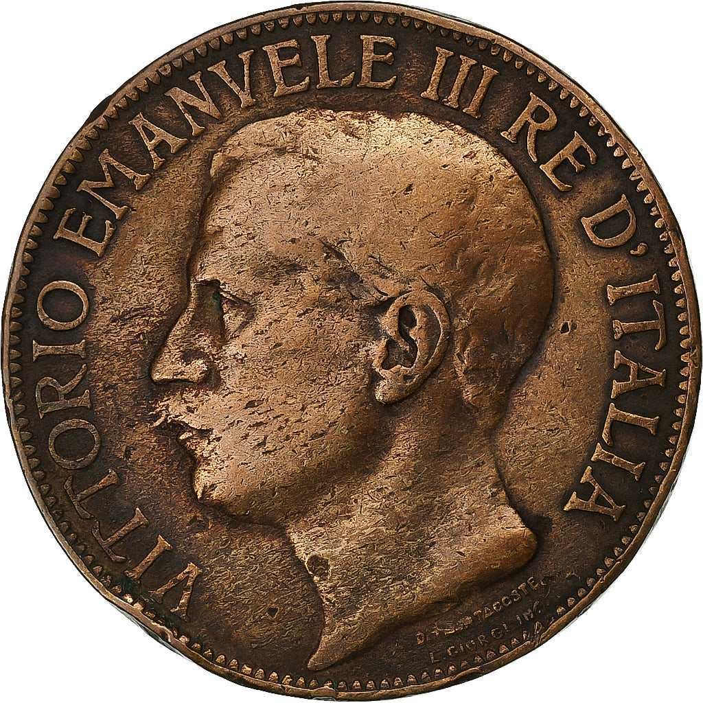 Italie, Vittorio Emanuele III, 10 Centesimi, 1911, Rome, Bronze, TTB+, KM:51