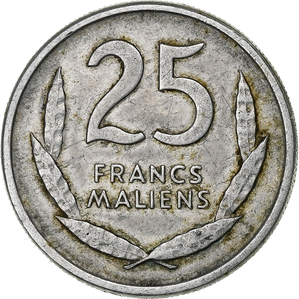 Mali, 25 Francs, 1961, Aluminum, EF(40-45), KM:4