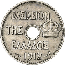 Greece, George I, 5 Lepta, 1912, Nickel, AU(50-53), KM:62