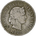 Switzerland, 5 Rappen, 1888, Bern, Copper-nickel, VF(30-35), KM:26