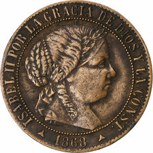 Spain, Isabel II, Centimo, 1868, Copper, EF(40-45), KM:633.1