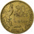Francia, 20 Francs, Guiraud, 1952, Alluminio-bronzo, BB, Gadoury:865, KM:917.2