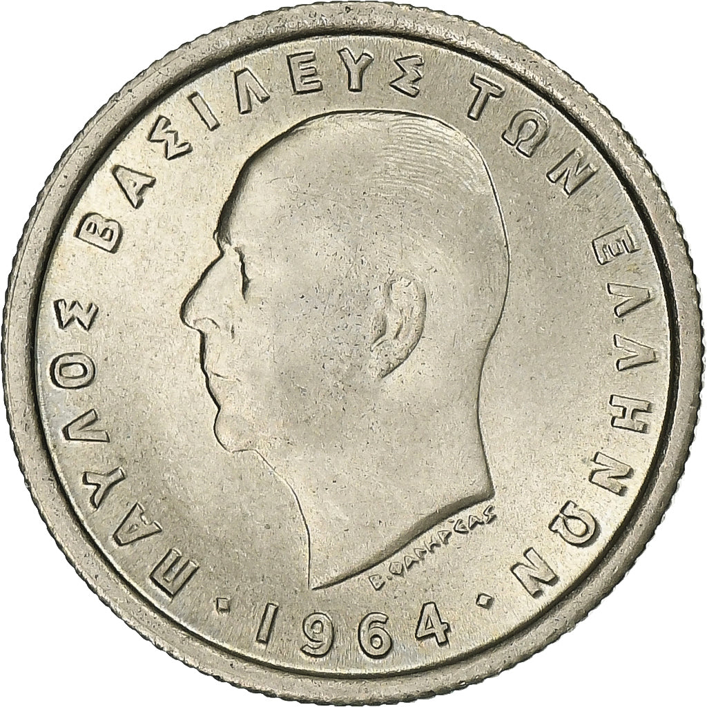 Griechenland, Paul I, 50 Lepta, 1964, Kupfer-Nickel, SS+, KM:80