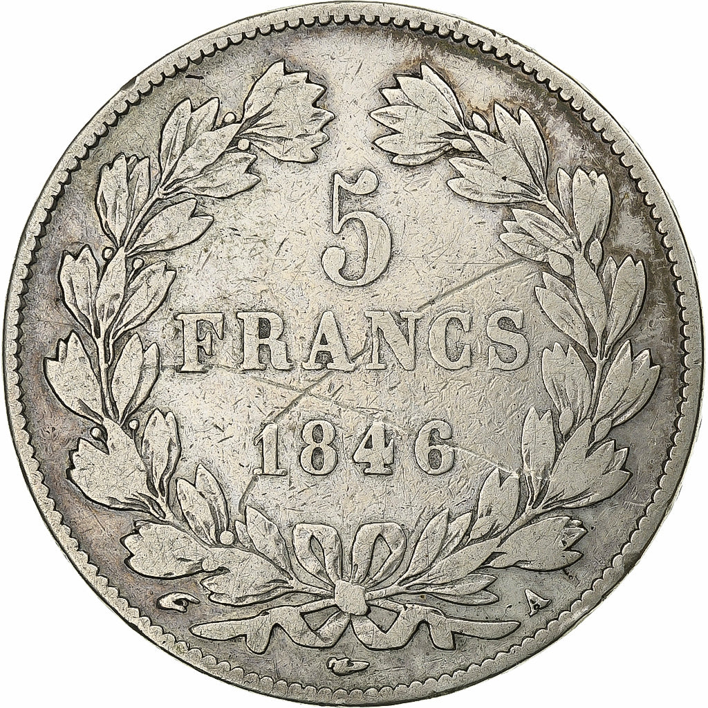 France, Louis-Philippe I, 5 Francs, 1846, Paris, Argent, TB, Le Franc:325.10