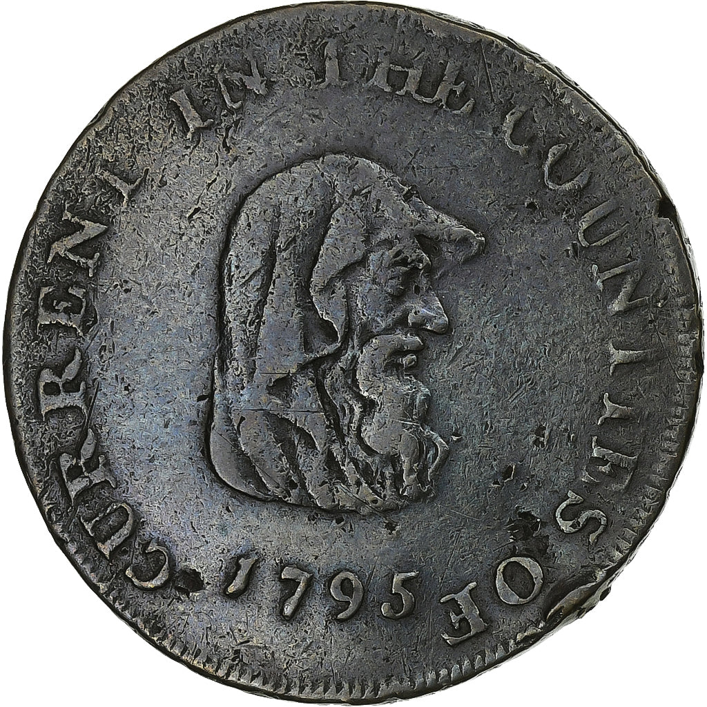 United Kingdom, Halfpenny Token, Cambridgeshire, 1795, Copper, VF(30-35)