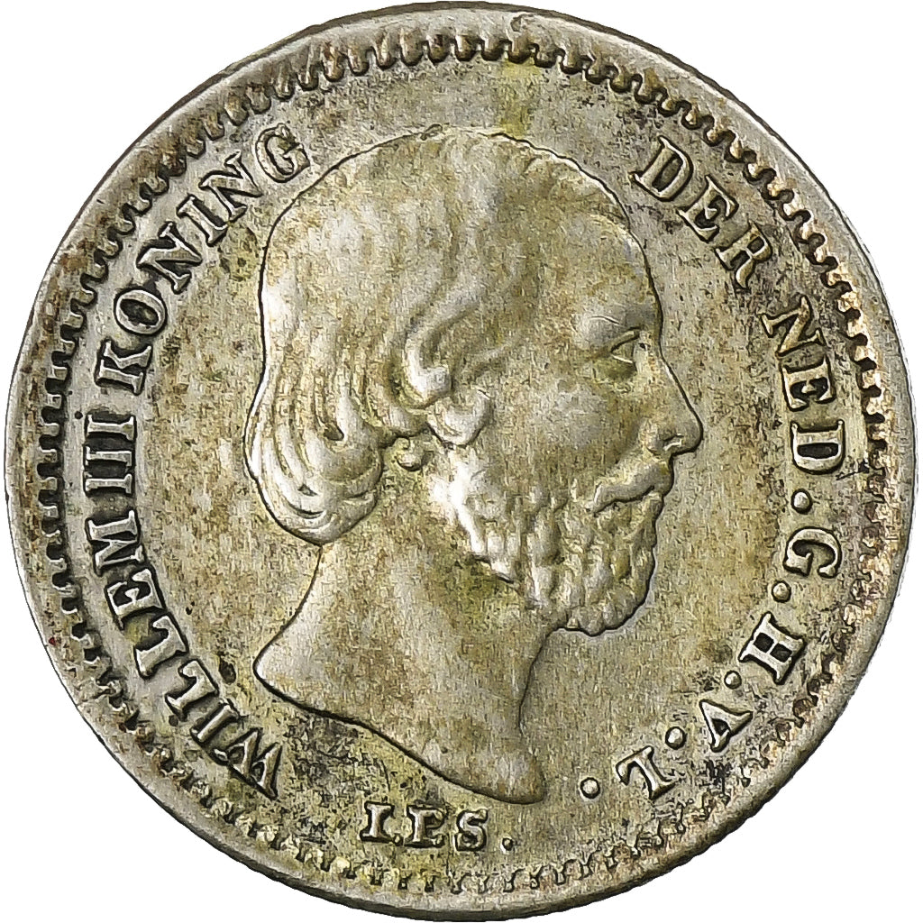 Pays-Bas, William III, 5 Cents, 1850, Argent, TTB, KM:91