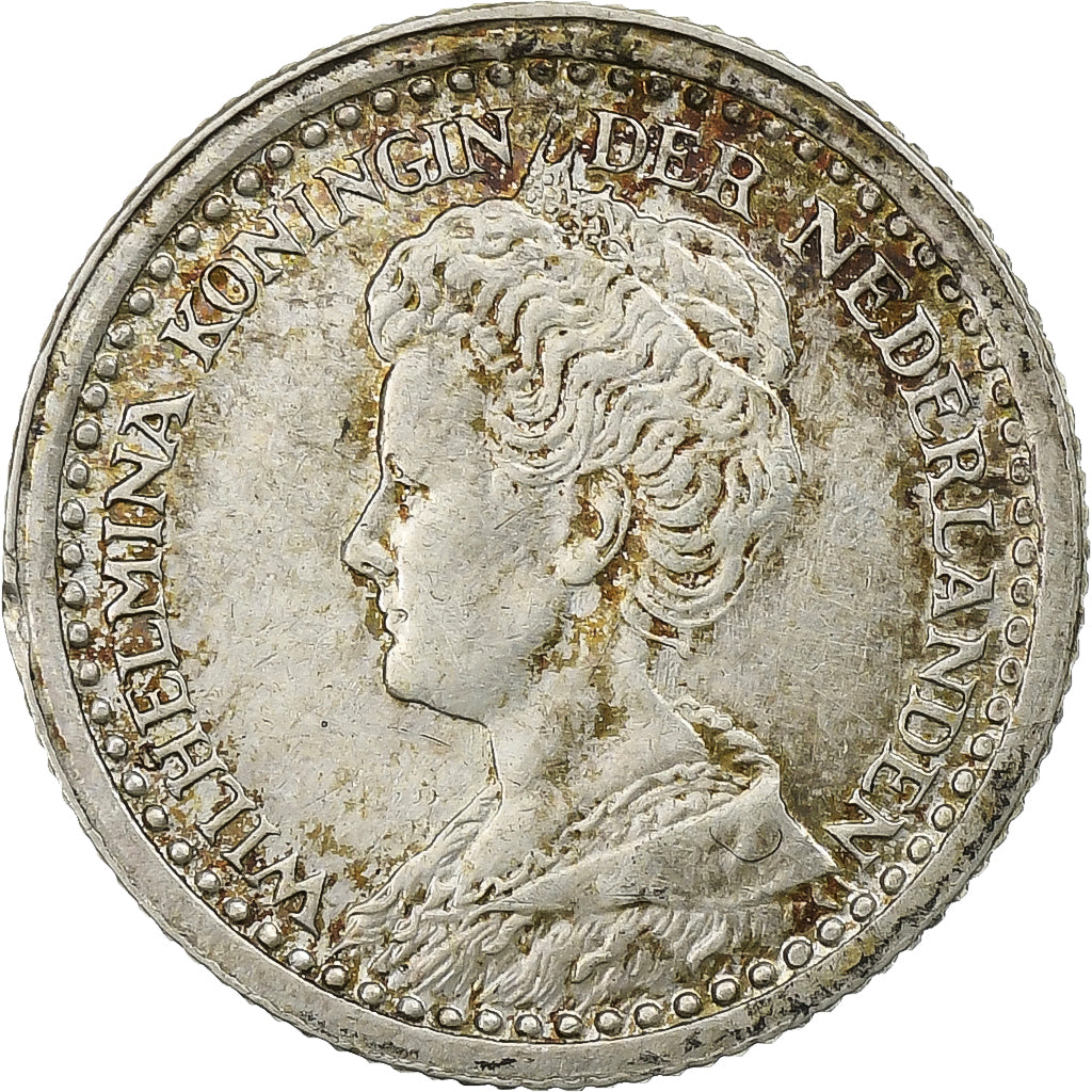 Niederlande, Wilhelmina I, 10 Cents, 1921, Silber, SS+, KM:145
