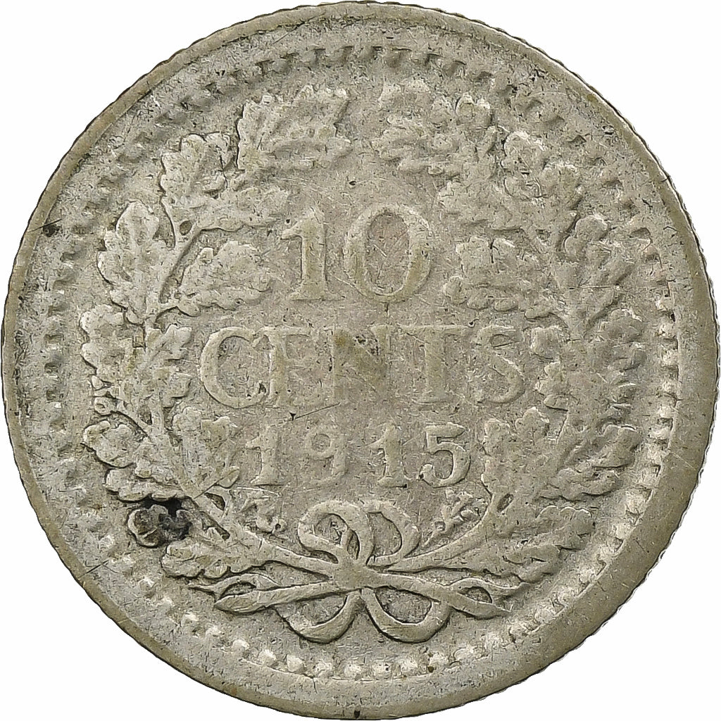 Niederlande, Wilhelmina I, 10 Cents, 1915, Silber, S, KM:145