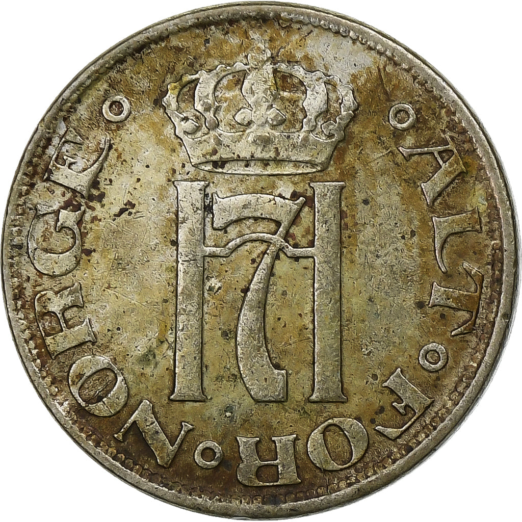 Norway, Haakon VII, 10 Öre, 1919, Silver, EF(40-45), KM:372