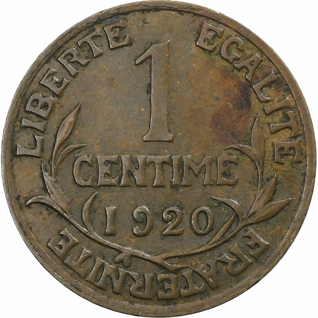France, Centime, Dupuis, 1920, Paris, Bronze, VF(30-35), KM:840