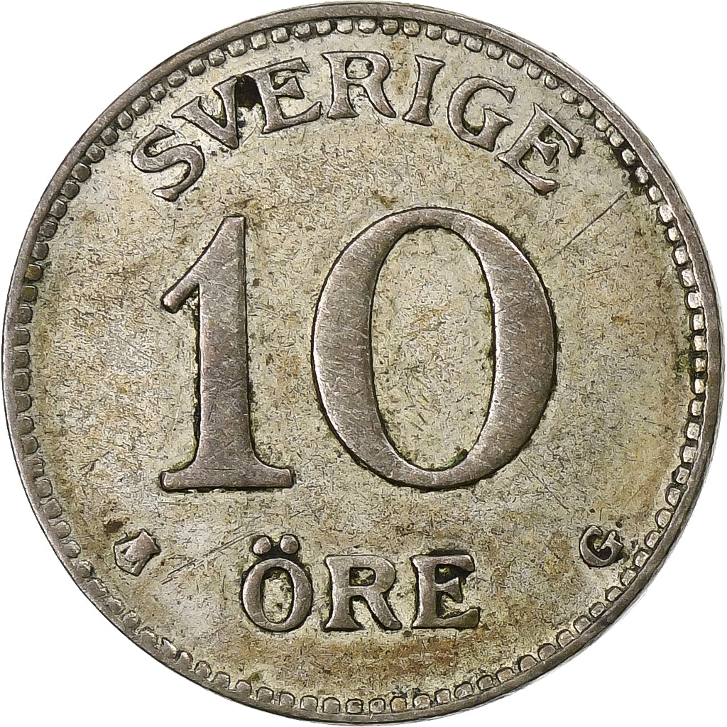 Sweden, Gustaf V, 10 Öre, 1942, Silver, EF(40-45), KM:780