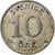 Zweden, Gustaf V, 10 Öre, 1942, Zilver, ZF, KM:780