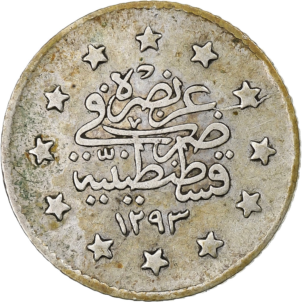 Turchia, Abdul Hamid II, Kurush, 1903 (AH 1293/29), Qustantiniyah, Argento, BB