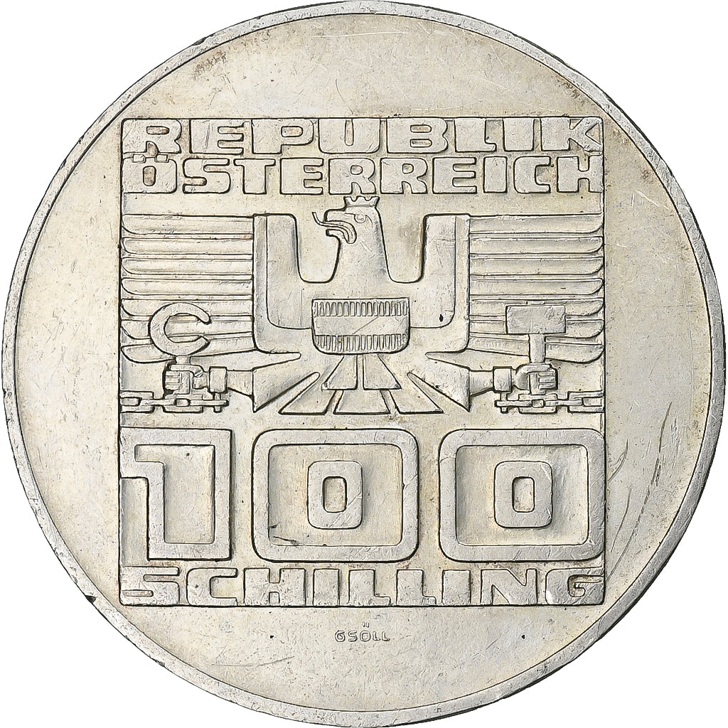 Österreich, 100 Schilling, 1975, Vienna, Silber, SS+, KM:2924