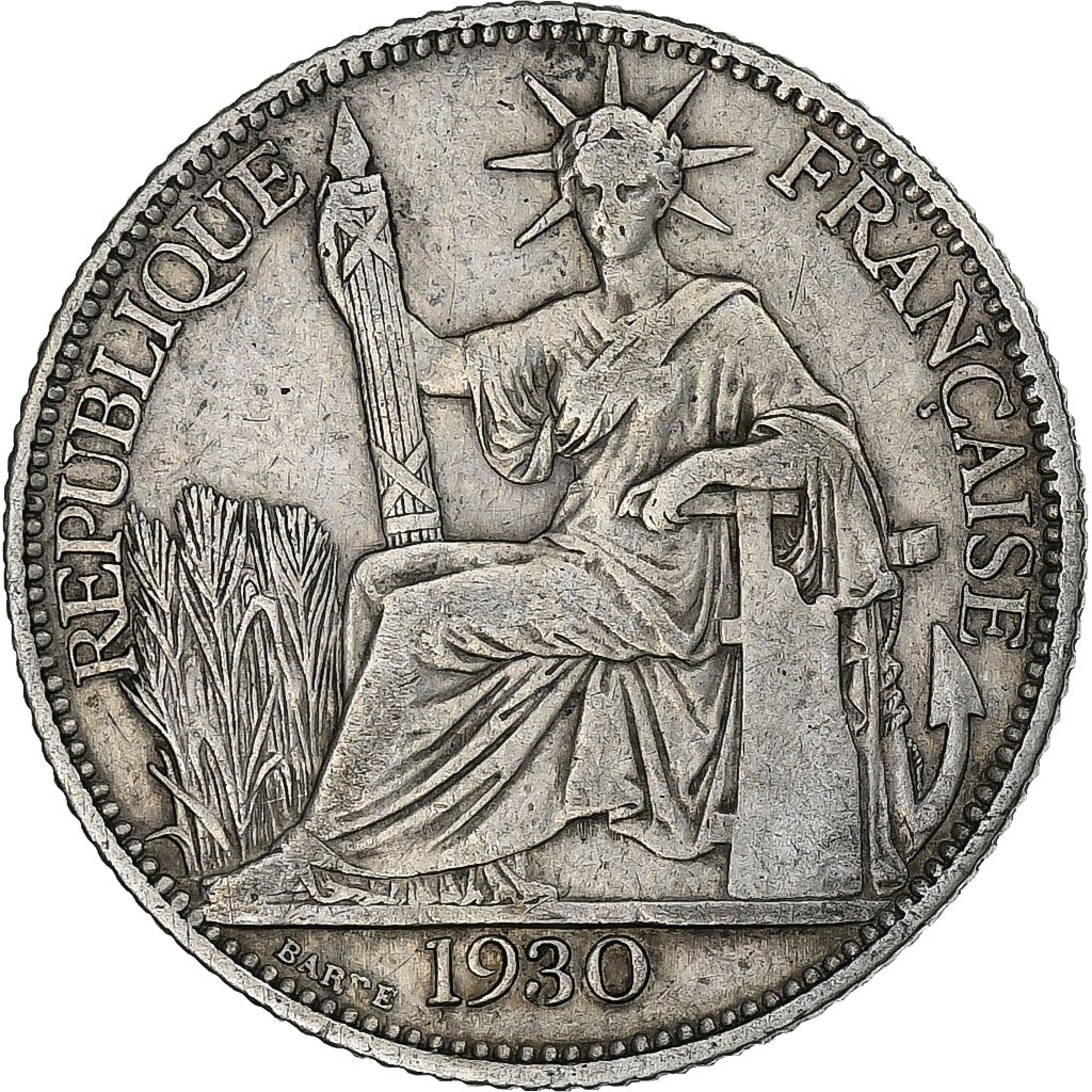 INDOCHINA FRANCESA, 20 Cents, 1930, Paris, Prata, VF(30-35), KM:17.1