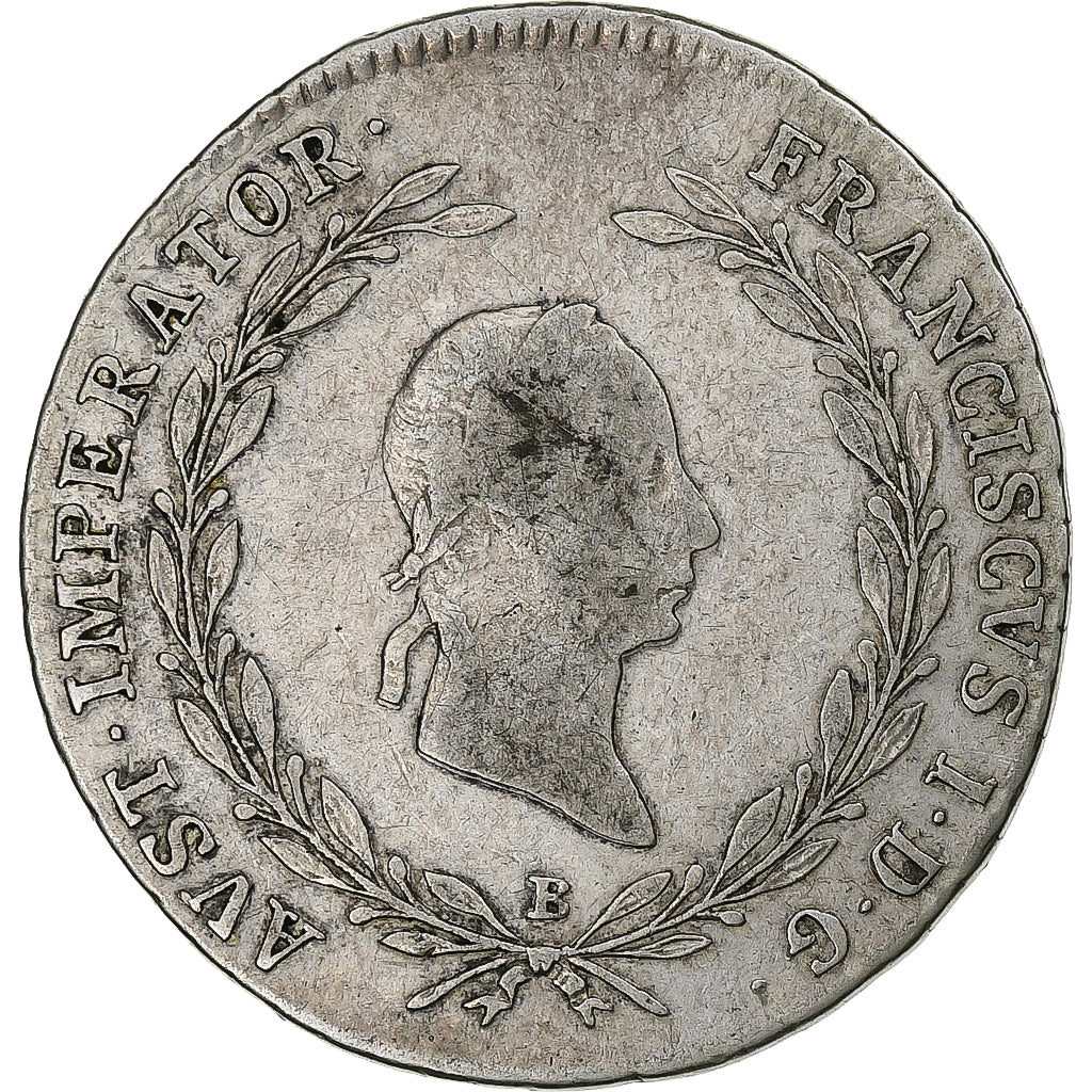 Oostenrijk, Franz II (I), 20 Kreuzer, 1826, Kremnica, Zilver, FR, KM:2144
