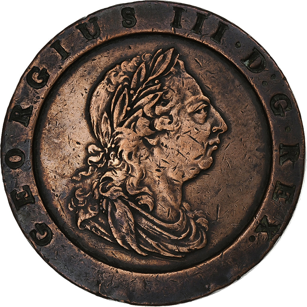 Großbritannien, George III, Penny, 1797, Kupfer, S+, KM:618