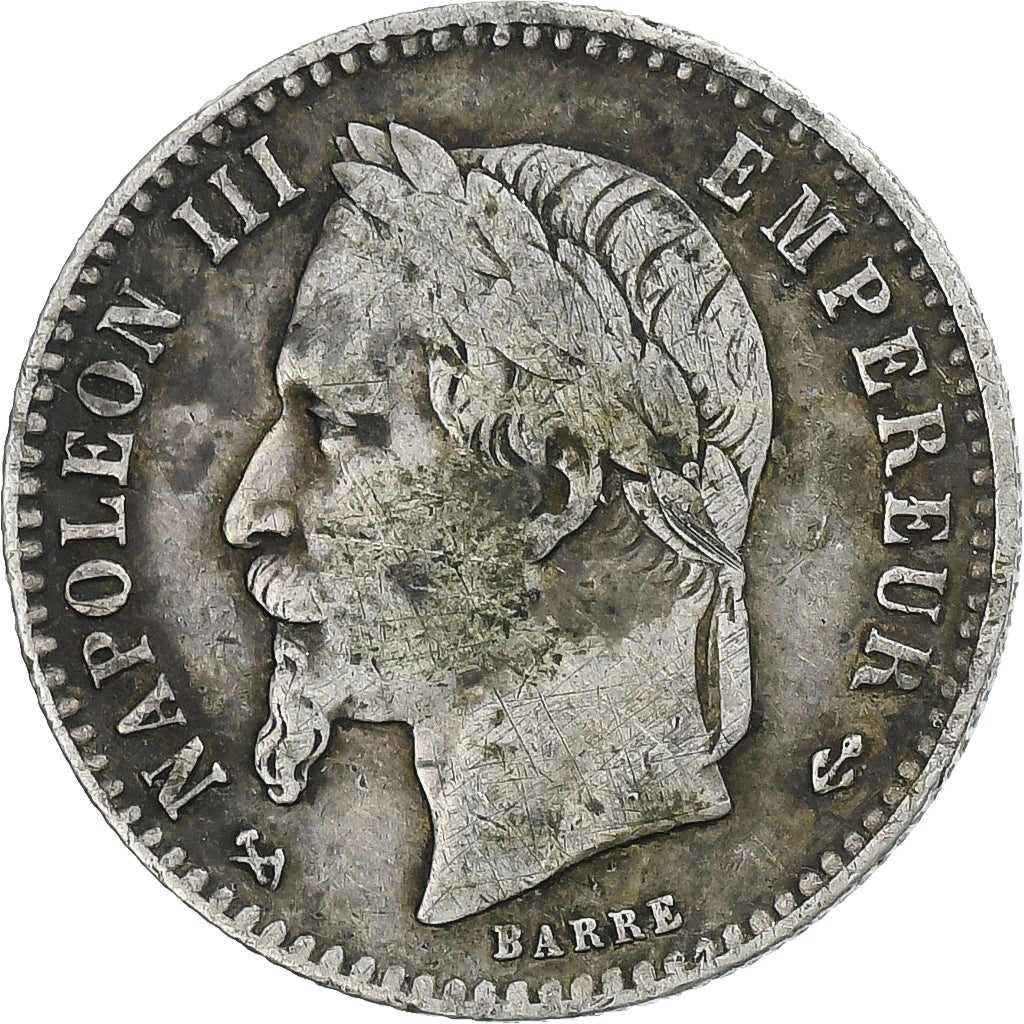 Francja, Napoleon III, 50 Centimes, Napoléon III, 1865, Bordeaux, Srebro