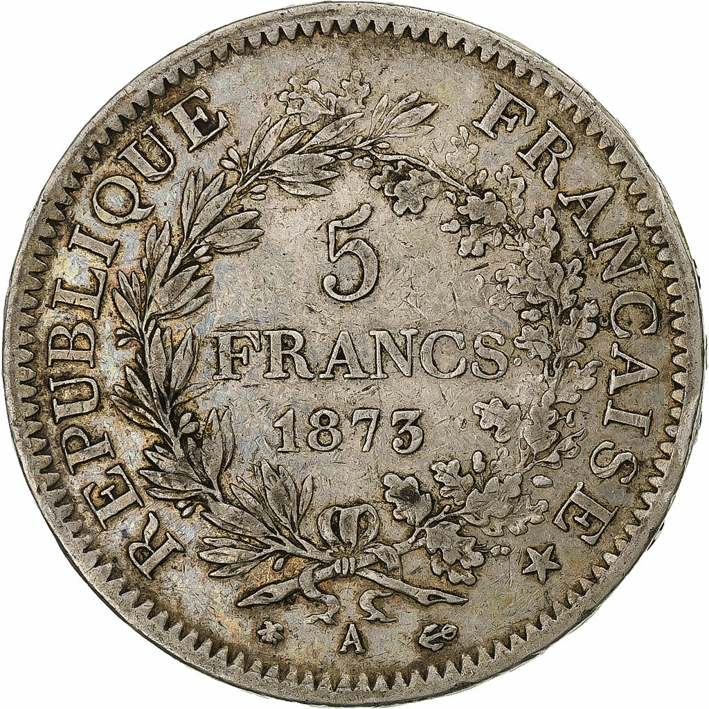 France, 5 Francs, Hercule, 1873, Paris, Silver, VF(30-35), Le Franc:F.334