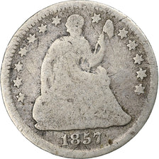 United States, Half Dime, Seated Liberty Half Dime, 1857, U.S. Mint, Silver