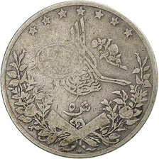 Egypt, Abdul Hamid II, 5 Qirsh, 1894/AH1293/20, Berlin, Silver, VF(20-25)