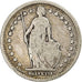 Szwajcaria, Franc, 1900, Bern, Srebro, VF(20-25), KM:24