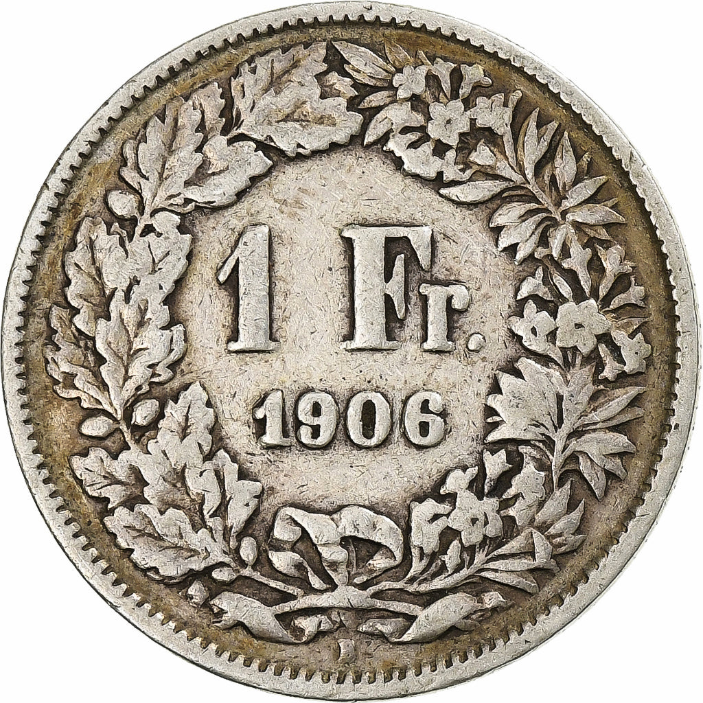 Svizzera, Franc, 1906, Bern, Argento, MB, KM:24