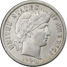United States, Dime, Barber Dime, 1899, U.S. Mint, Silver, EF(40-45), KM:113