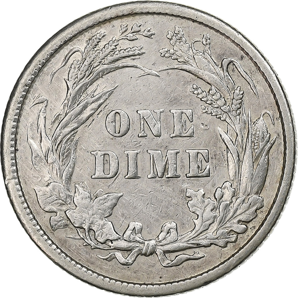 États-Unis, Dime, Barber Dime, 1899, U.S. Mint, Argent, TTB, KM:113