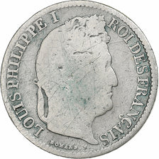 France, 1/2 Franc, Louis-Philippe, 1833, Lille, Silver, F(12-15), Le