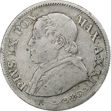 États italiens, PAPAL STATES, Pius IX, 10 Soldi, 50 Centesimi, 1867-XXII