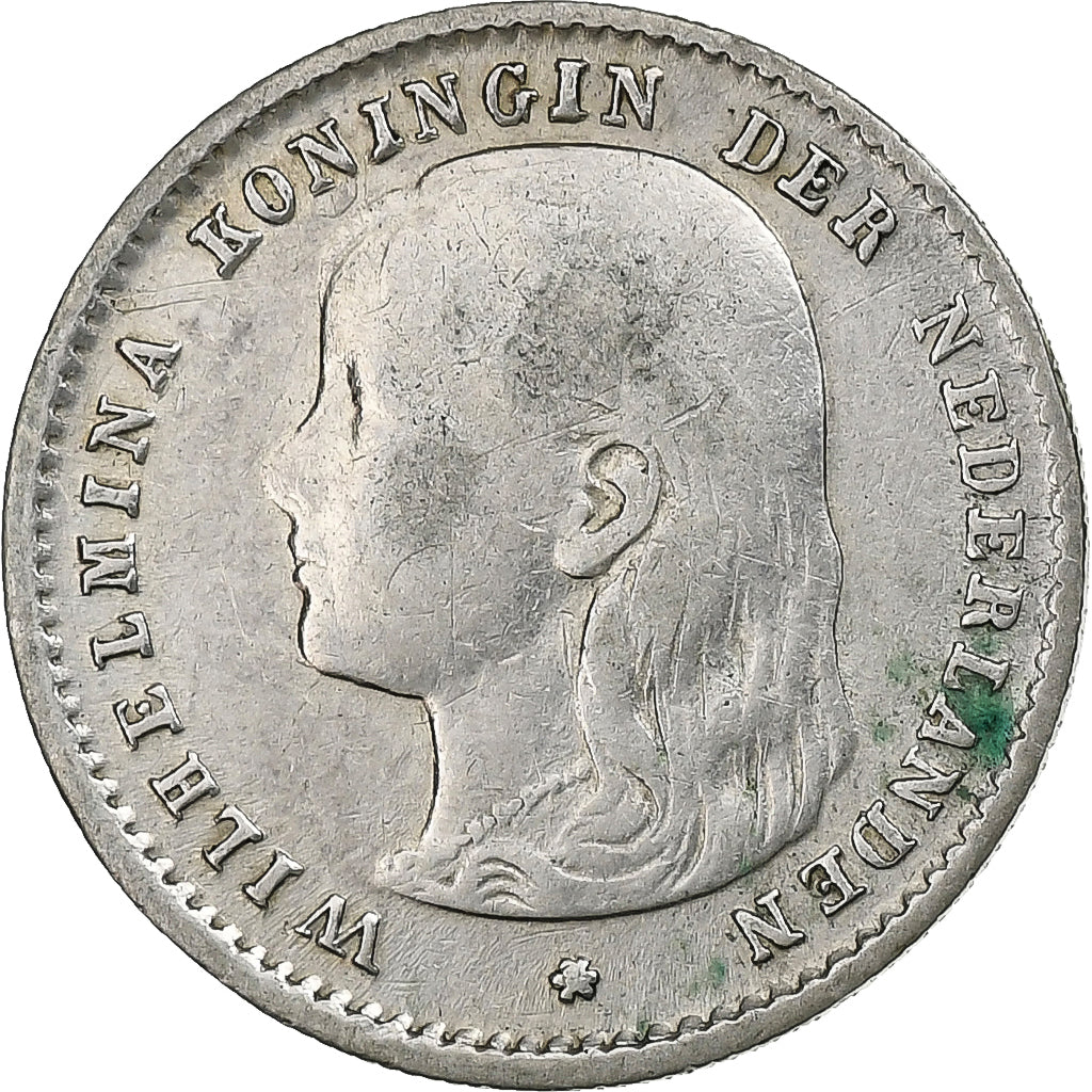 Holandia, Wilhelmina I, 10 Cents, 1897, Srebro, VF(30-35), KM:116