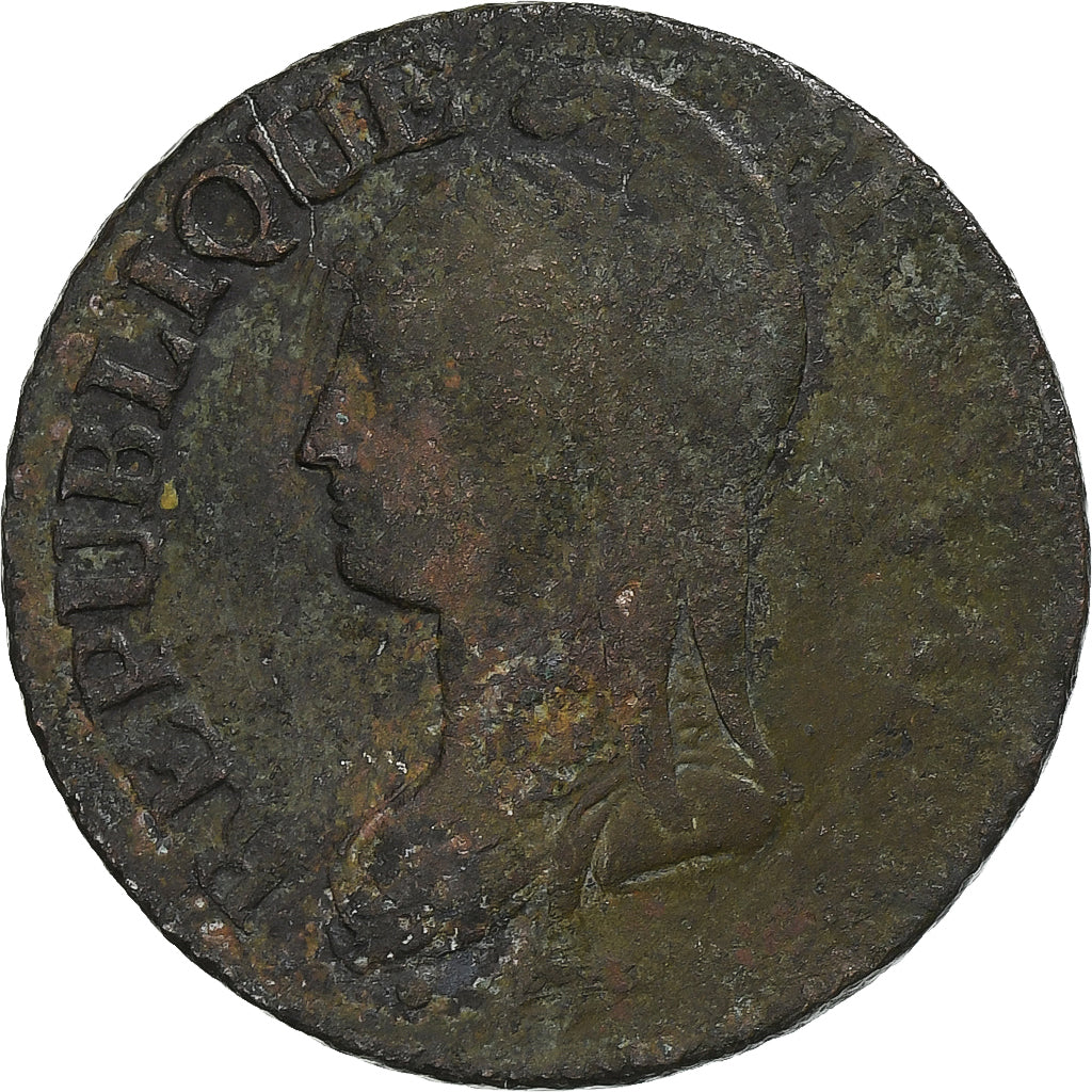 France, 5 Centimes, Dupré, AN 8, Metz, Bronze, VF(20-25), Le Franc:F.115