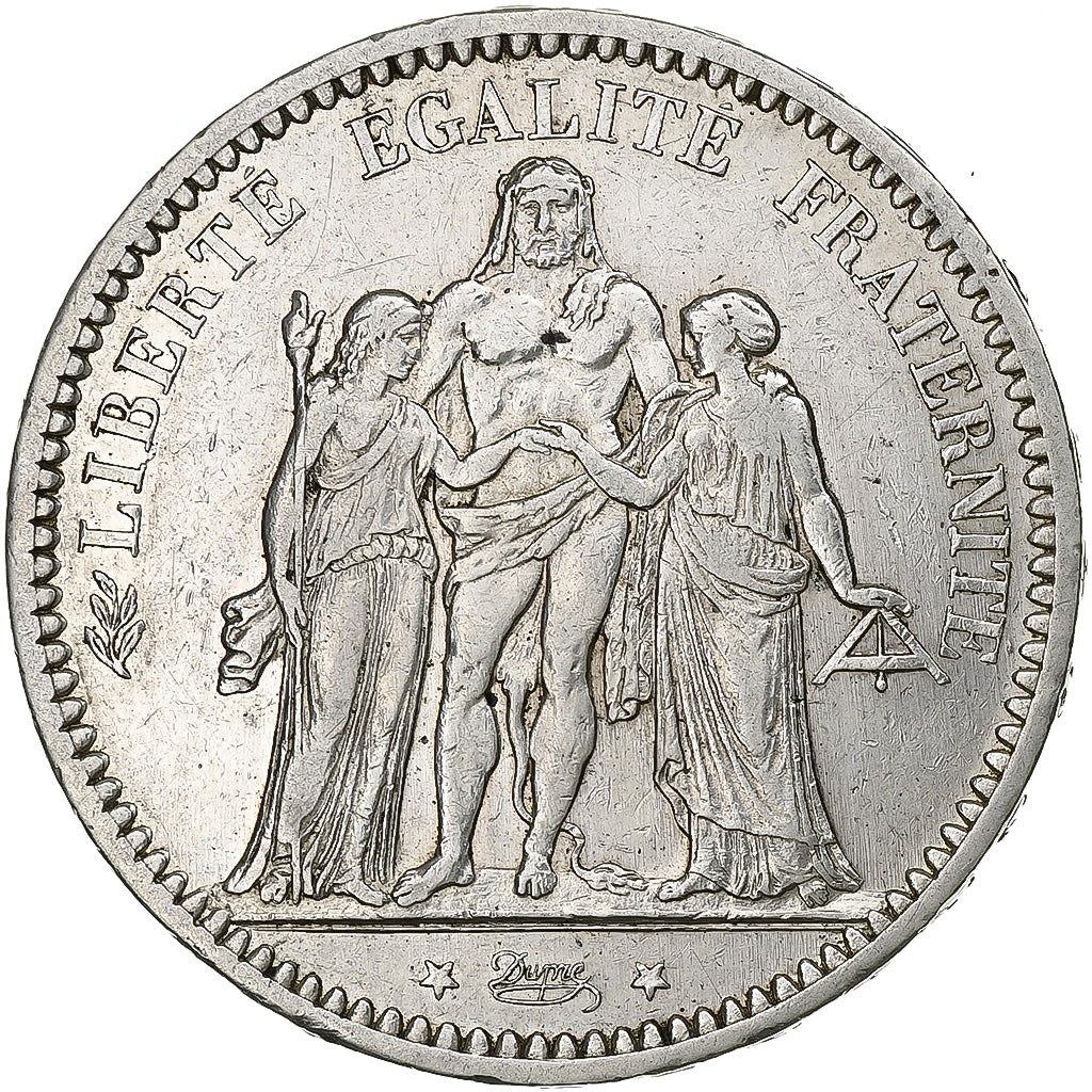 Francia, 5 Francs, Hercule, 1873, Paris, Plata, MBC, Le Franc:F.334, KM:820.1
