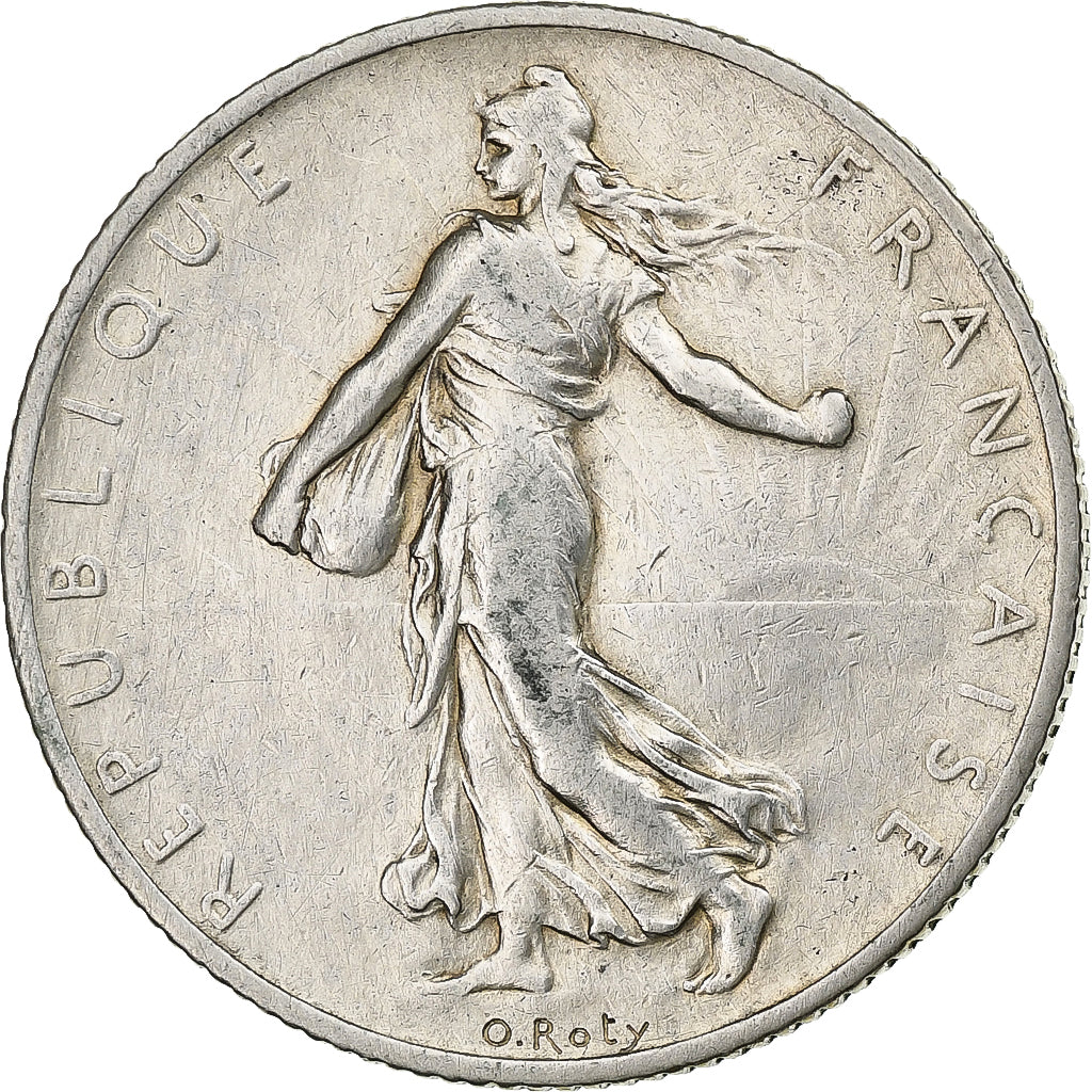 Francia, 2 Francs, Semeuse, 1908, Paris, Argento, MB+, Le Franc:F.266, KM:845.1